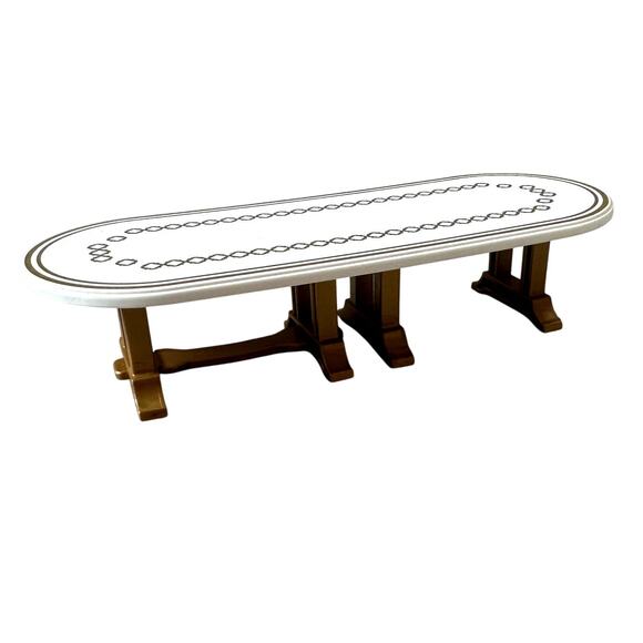 Playmobil Other - Playmobil 3021 Long White Gold Dining Table Fairy Tale Castle Mansion Victorian